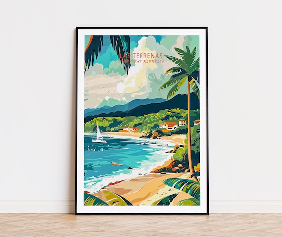 Las Terrenas Dominican Republic Tropical Beach Paradise Poster