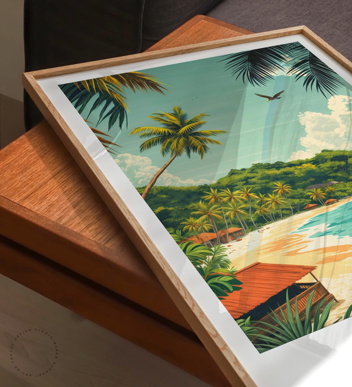 Siargao Philippines Tropical Beach Cove Huts Palm Paradise Poster - Image 6