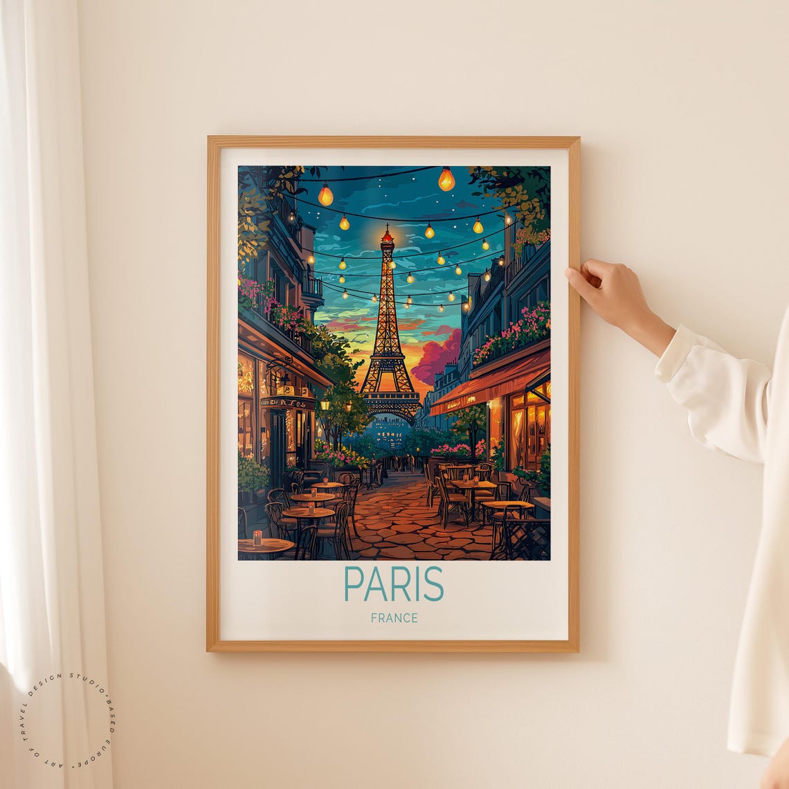 Paris Travel Poster Paris France Wall Art City Custom Travel Poster Eiffel Tower Home Decor Birthday Gifts Wedding Gifts - Image 2