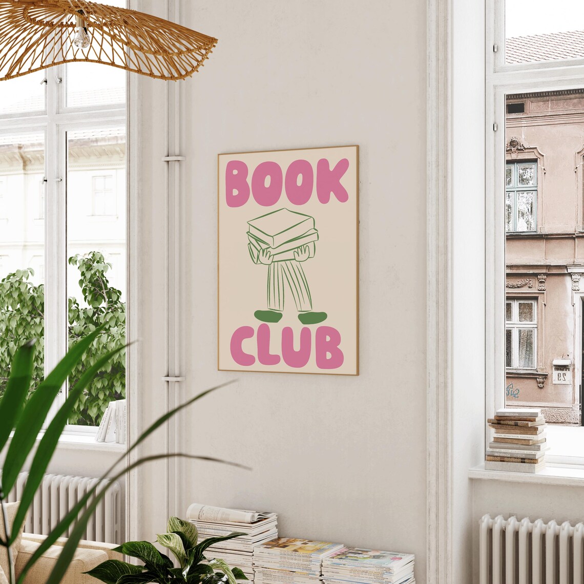 Book Wall Art Print, Funny Reading Illustration - Image 3