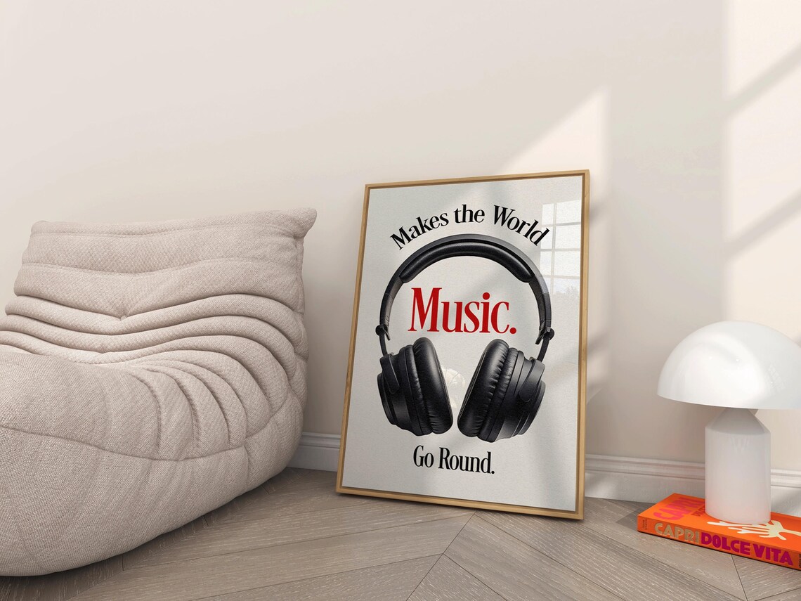 Music Makes The World Go Round, Vintage Poster - Image 3