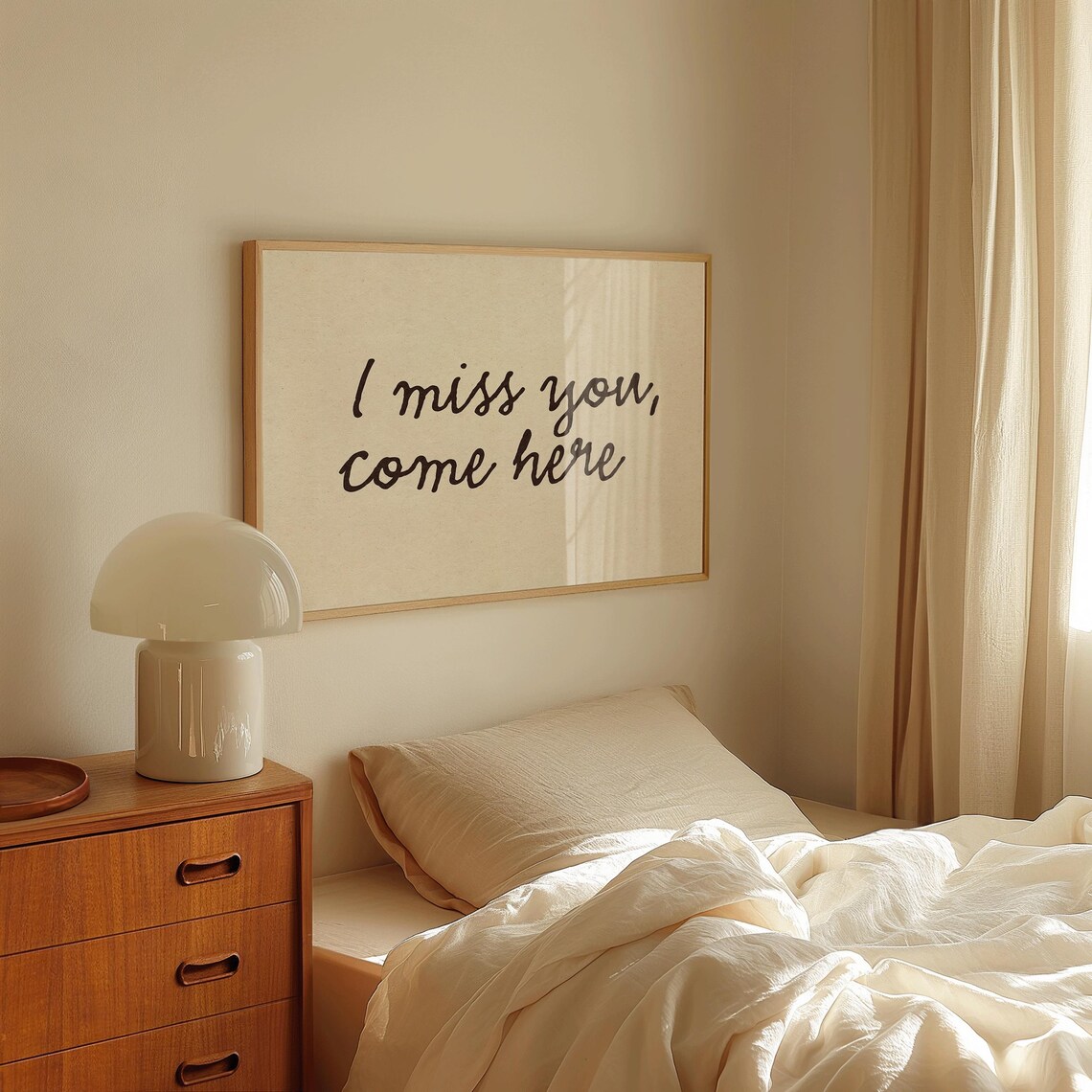 I Miss You Come Here, Vintage Typography Art Print - Image 6