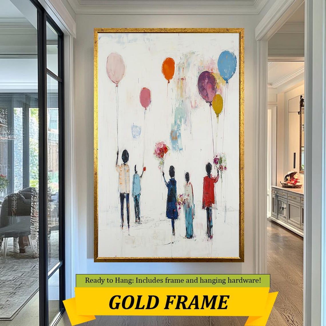 Balloon People Abstract Minimalist Kids Room Nursery Colorful Poster - Image 5