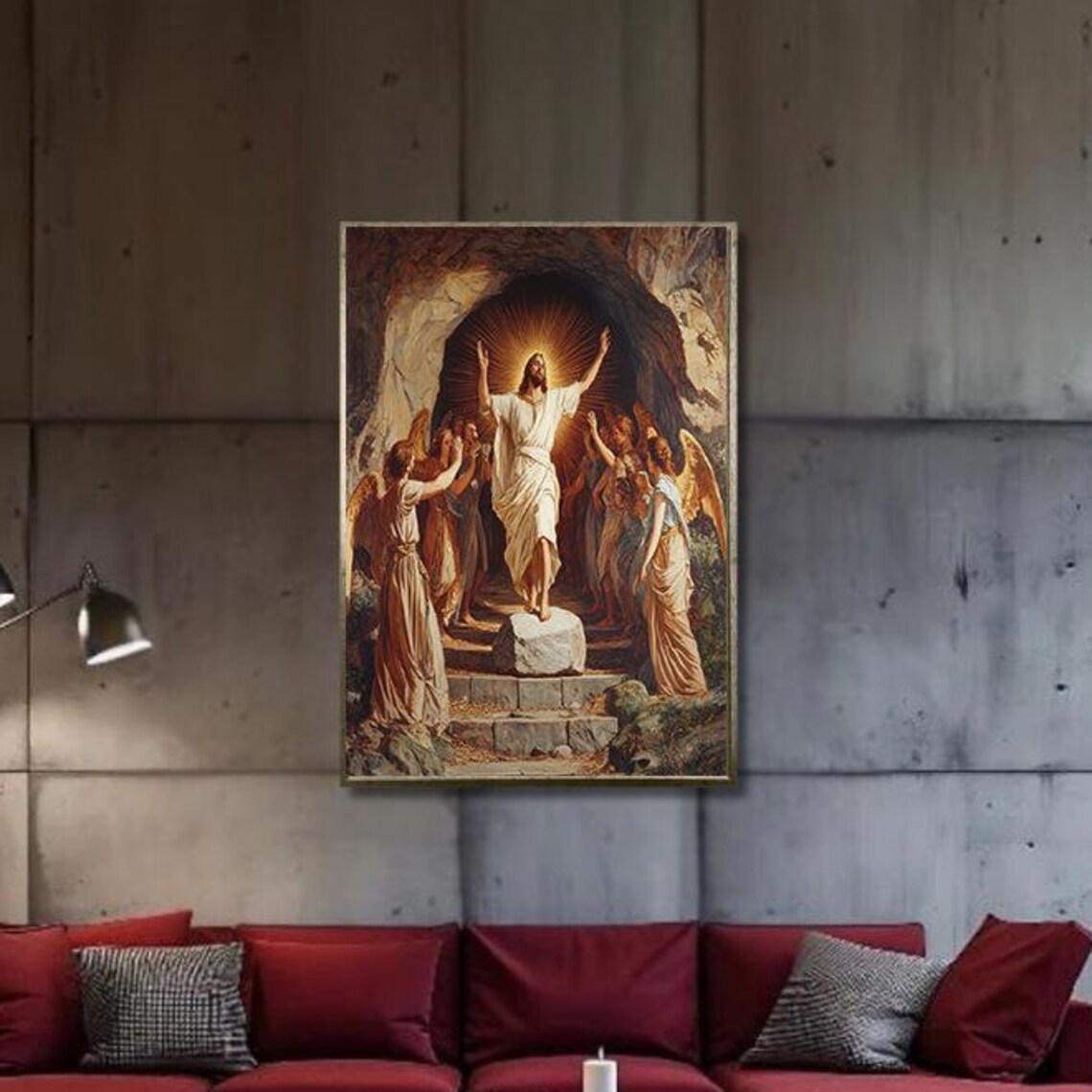 Resurrection Of Jesus Rising From The Tomb With Angels Poster