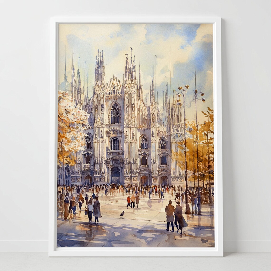 Duomo Di Milano Watercolor Art Print, Italy Travel