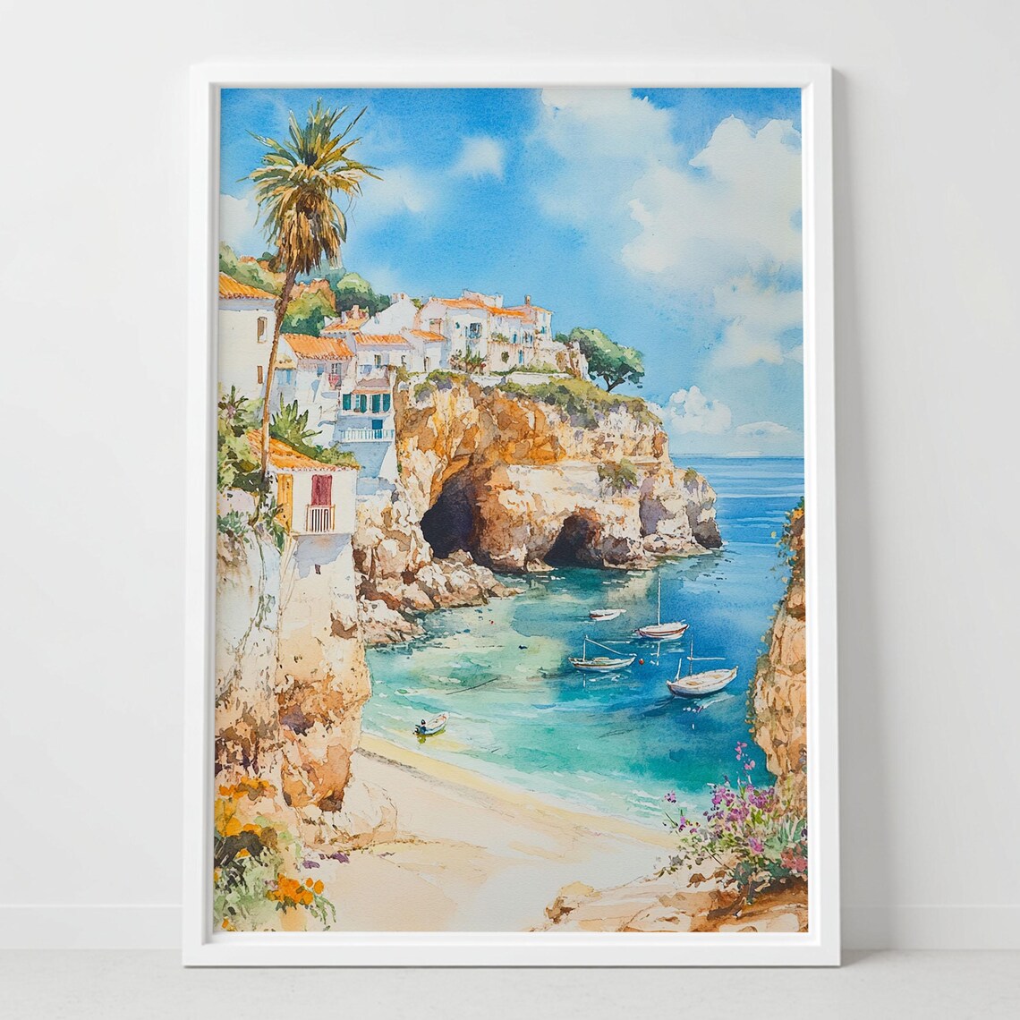 Algarve Coastal Print, Portugal Travel Poster