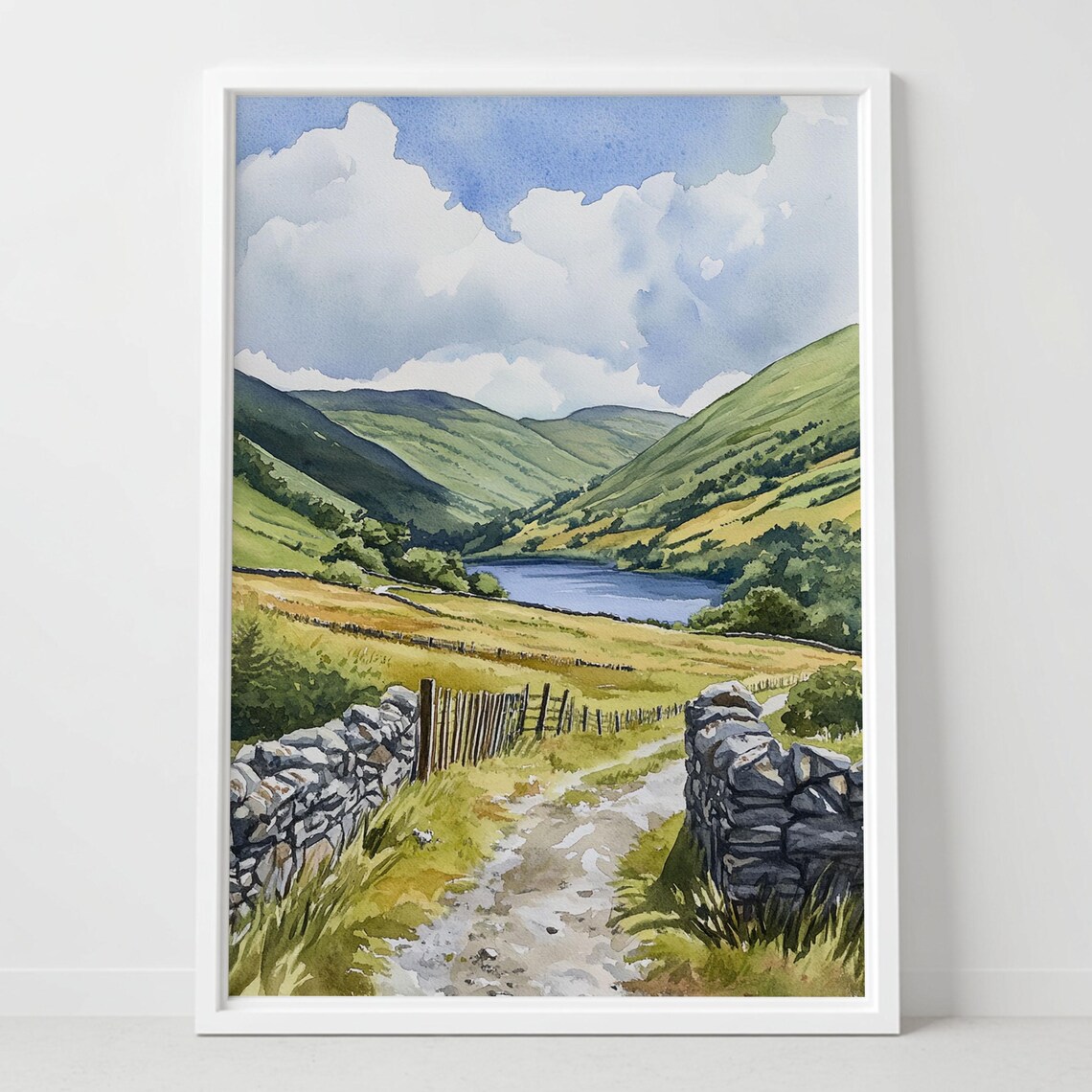 Wicklow Mountains Ireland Travel Poster, Irish Landscape