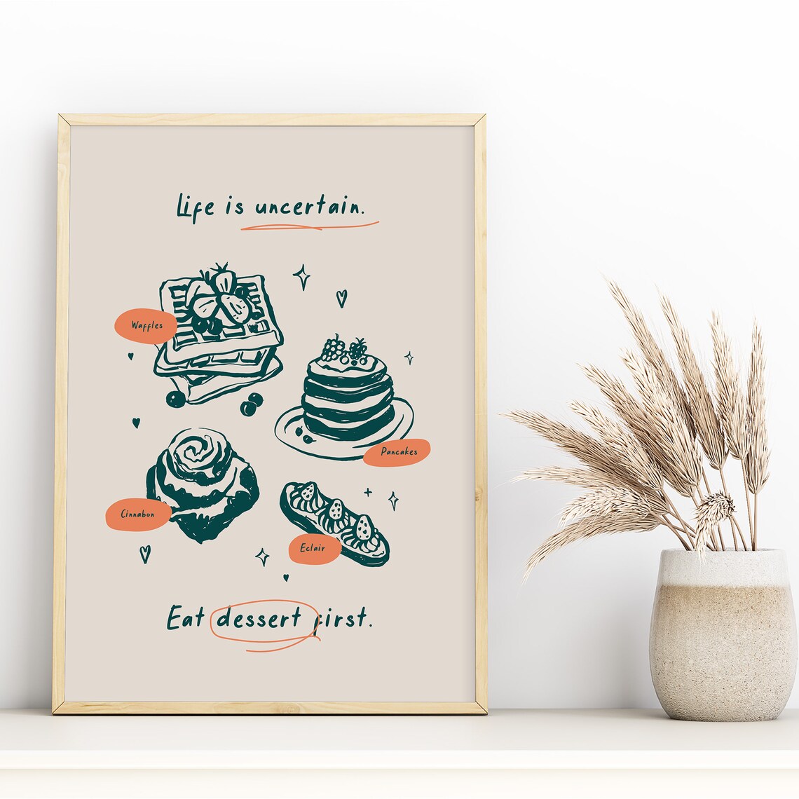 Dessert Sketch Poster, Vintage Kitchen Wall Art - Image 3