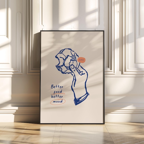 Cookie Sketch, Vintage Food Poster