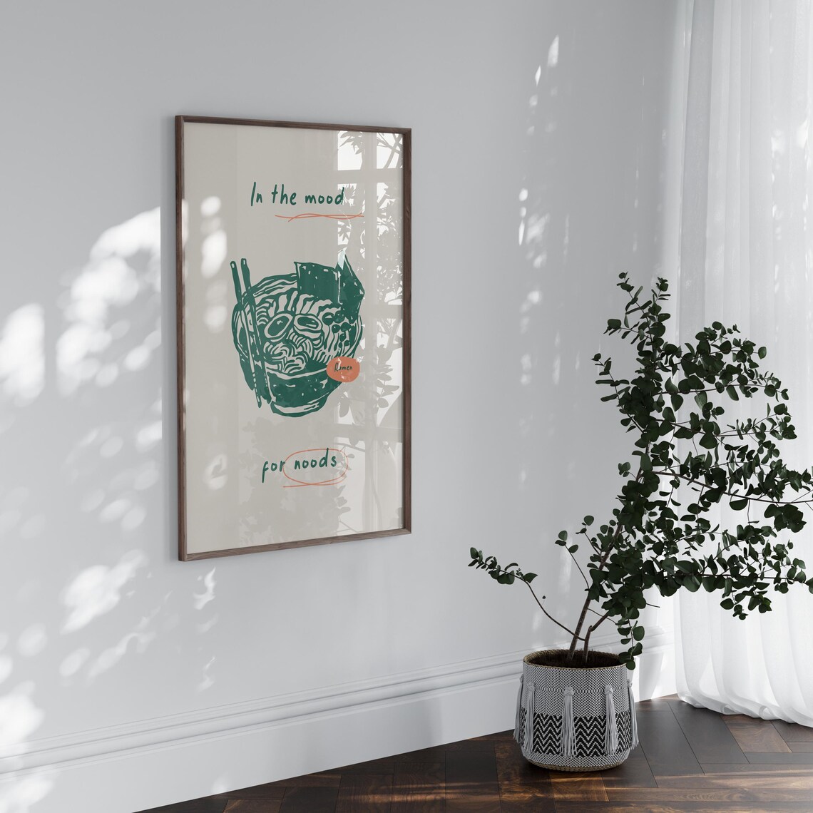 Ramen Noodle Food Art Print, Japanese Kitchen Decor - Image 2