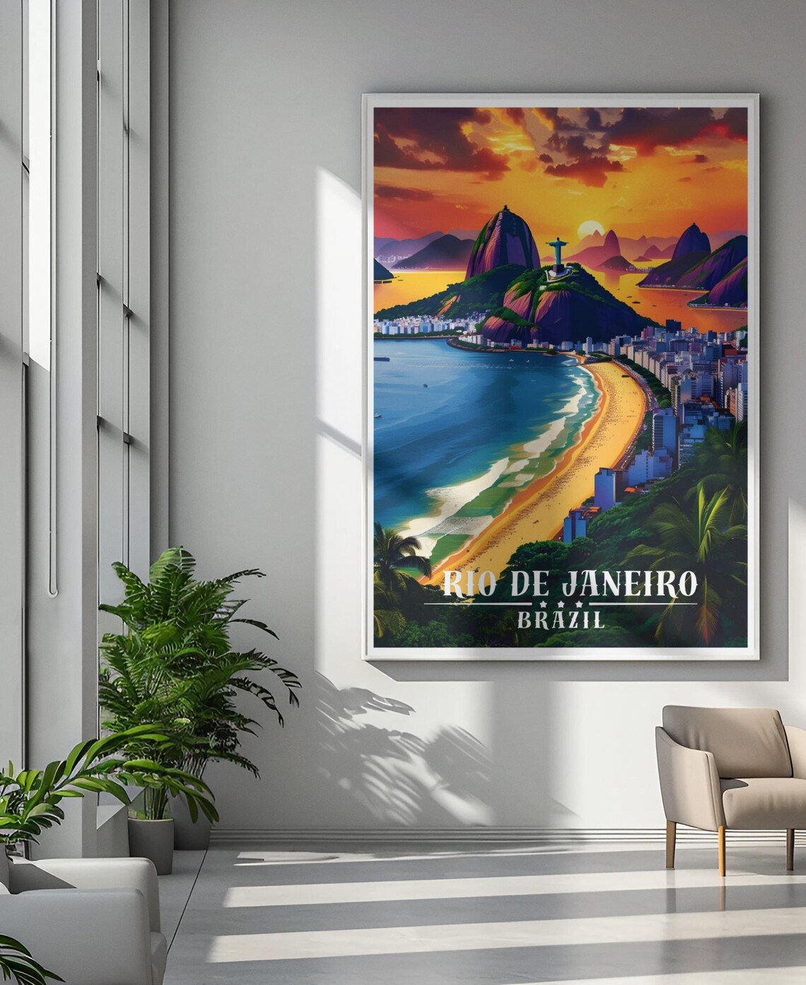 Rio De Janeiro, Brazil Travel Poster, Wall Art Print - Image 3