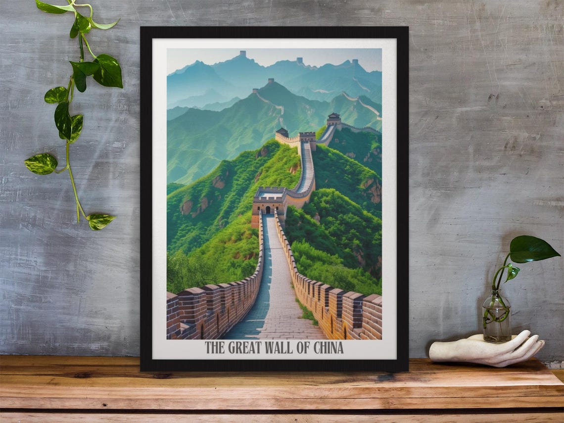 Great Wall Of China Poster Great Wall Of China Wall Art China Wall Art China Travel Poster Great Wall Of China Travel Print China Poster