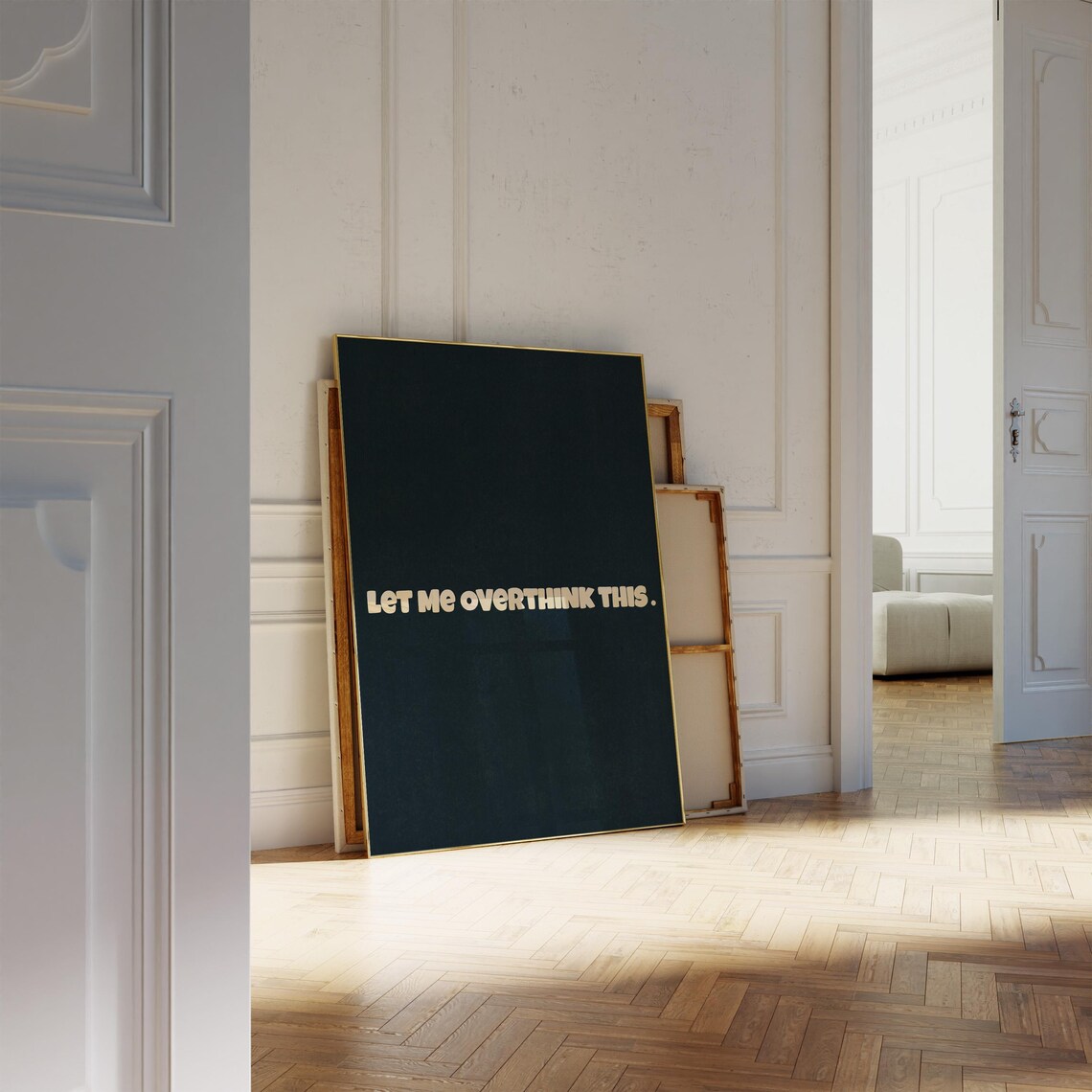 Let Me Overthink This, Funny Quote Art Print - Image 2