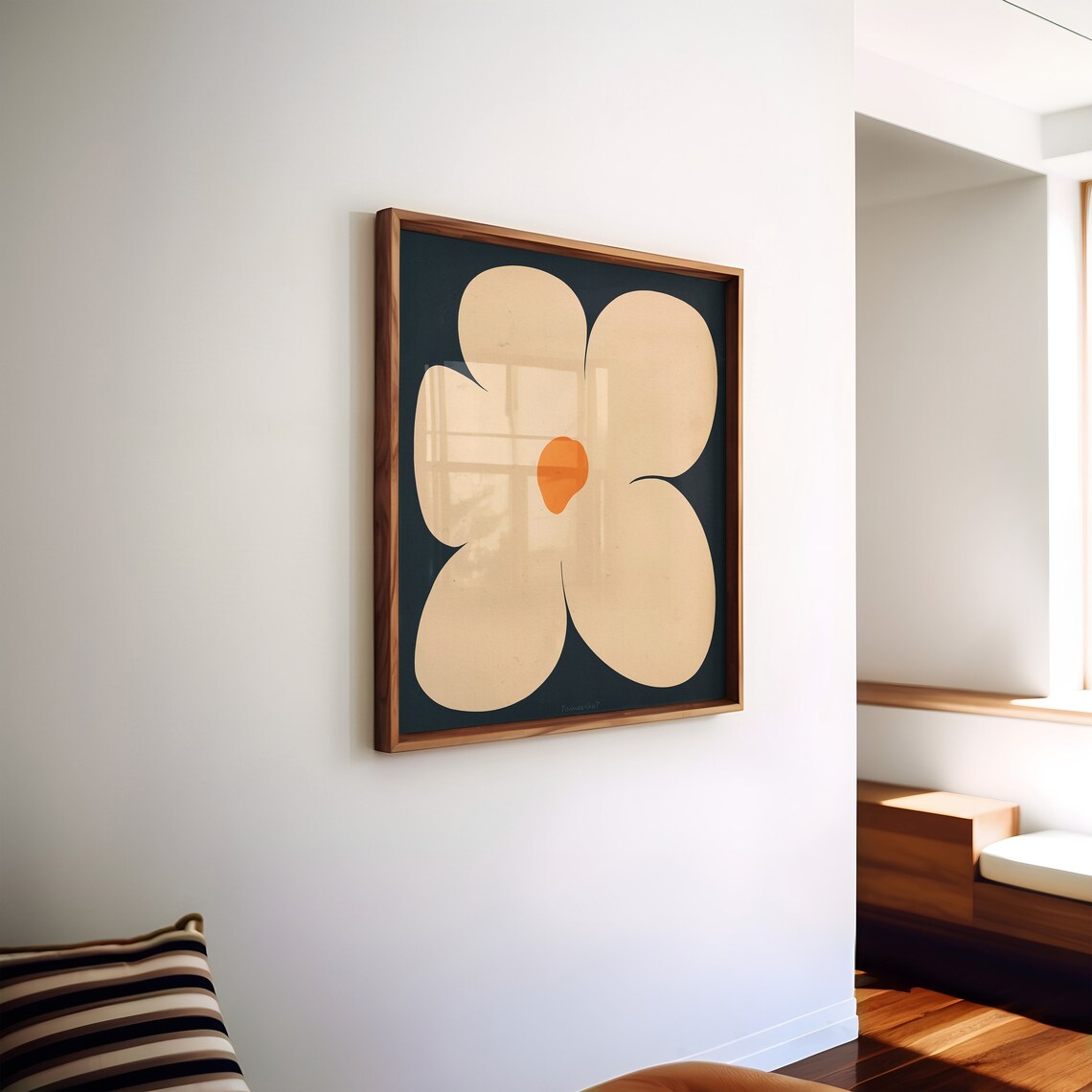 Abstract Flower Wall Art, Modern Floral Wall Art - Image 4