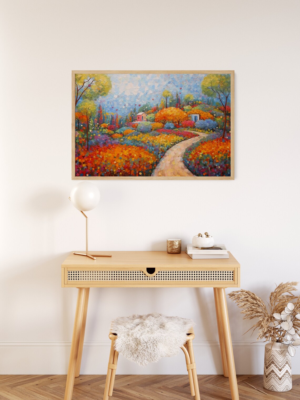 Traditional Vietnamese Inspired Abstract Landscape, Dansaekhwa Style - Image 2