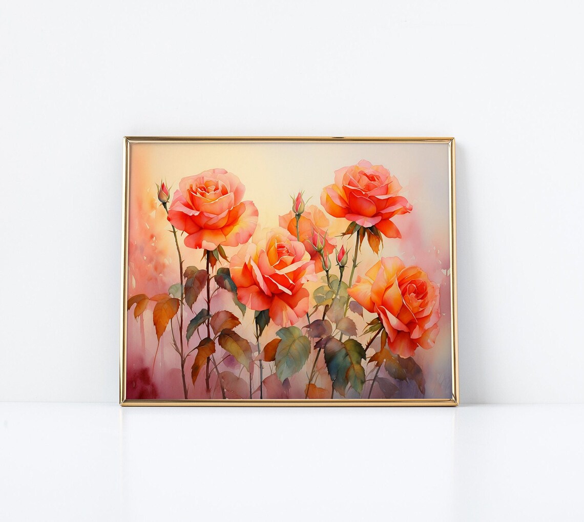 New York Watercolor Painting, Botanical Composition - Image 3