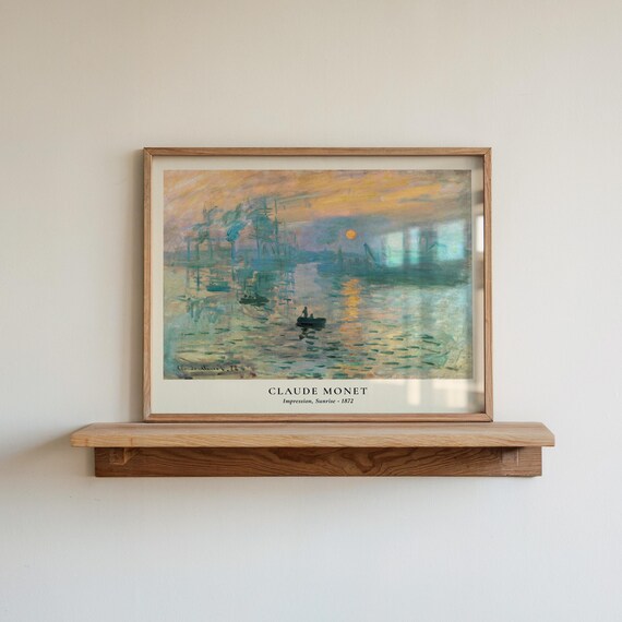 Claude Monet Impression Sunrise 1872 Harbor Classic Art Poster