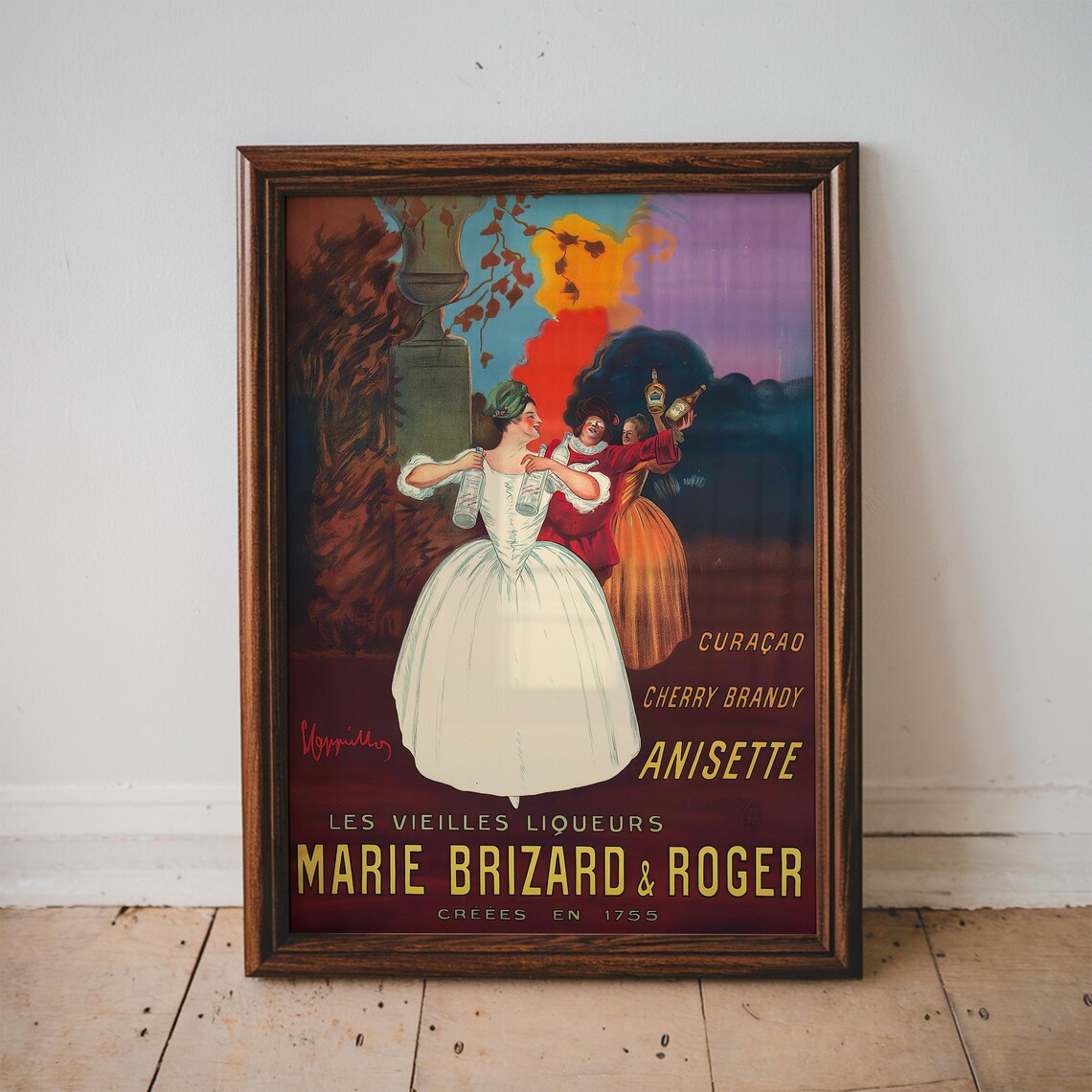 Marie Brizard Roger Vintage French Liqueur Advertising Art Poster