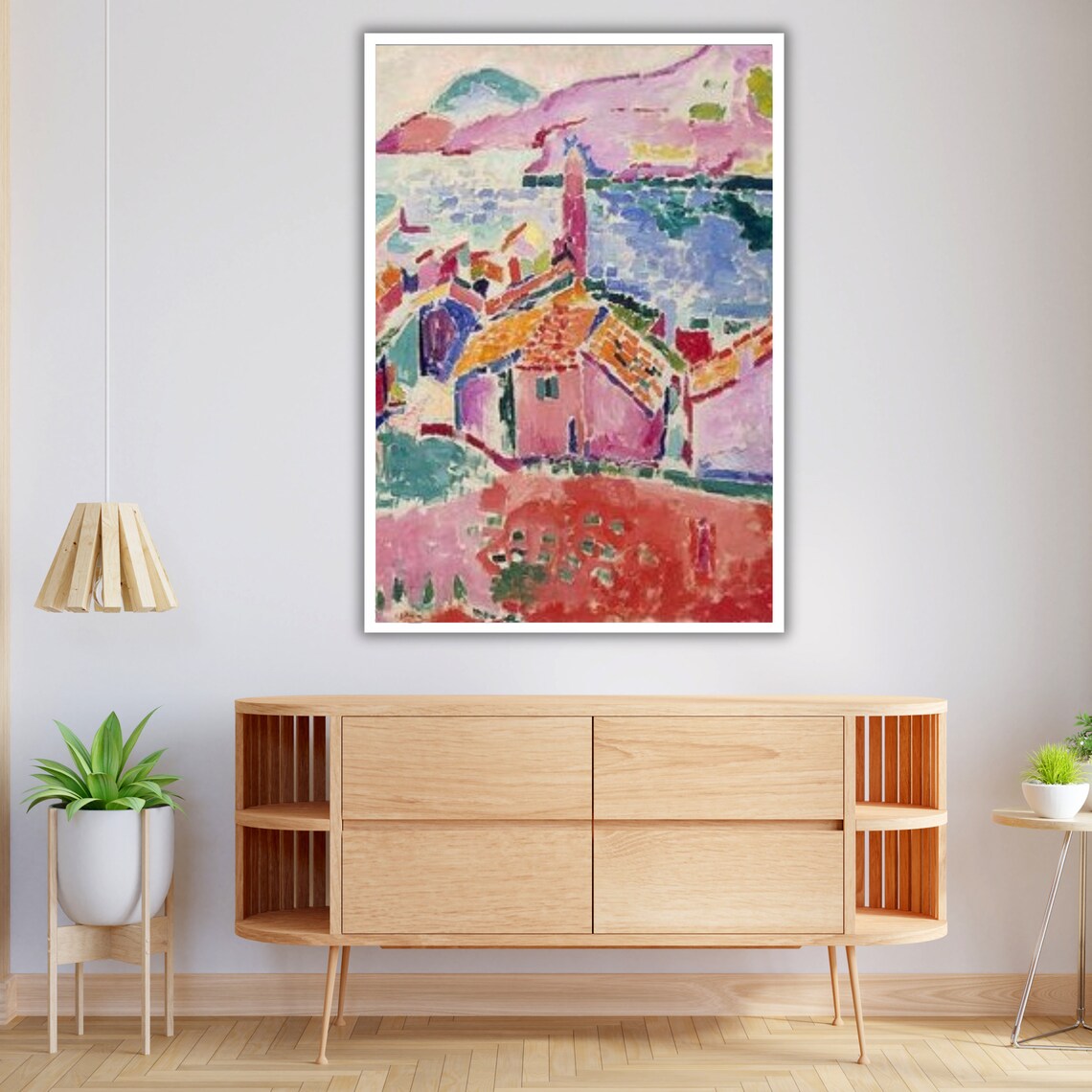 Matisse View of Collioure Fauvist Pink Village Landscape Art Print - Image 3