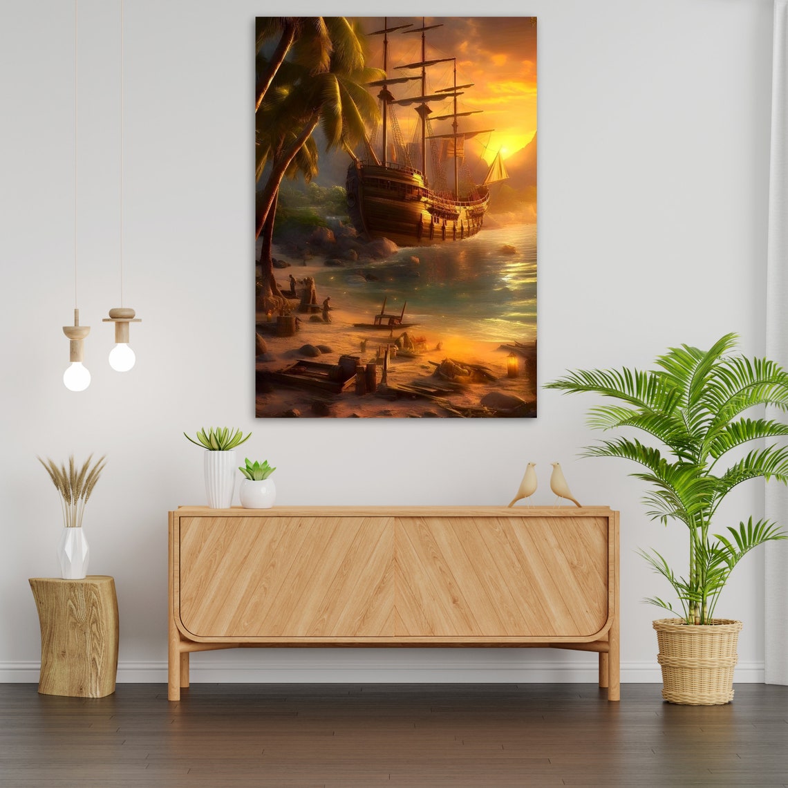 Ship Wall Art, Nautical Coastal Decor - Image 2