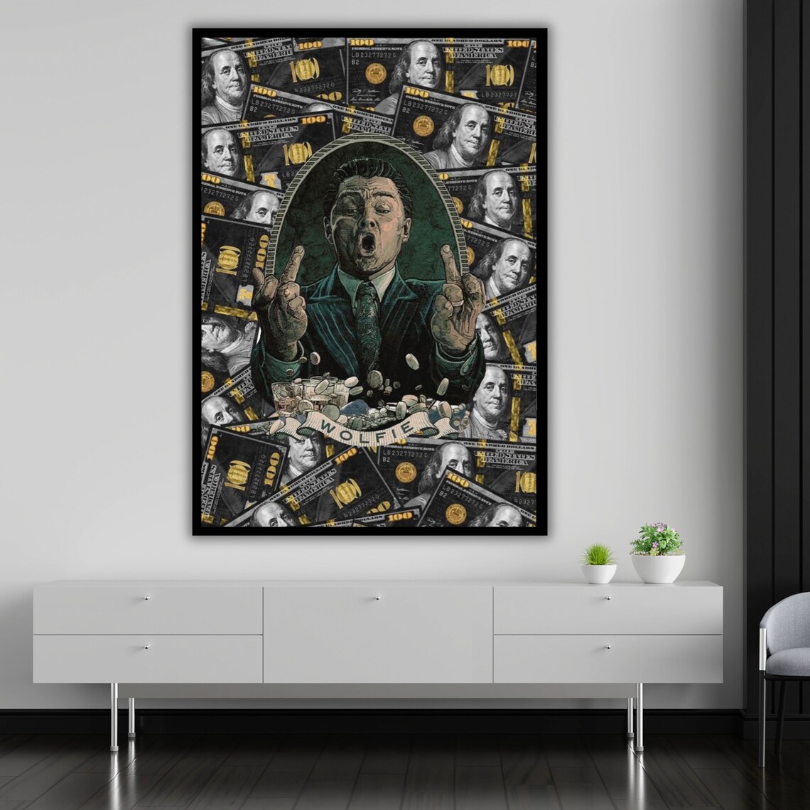 The Wolf Of Wall Street Movie Art Leonardo DiCaprio Money Poster - Image 3