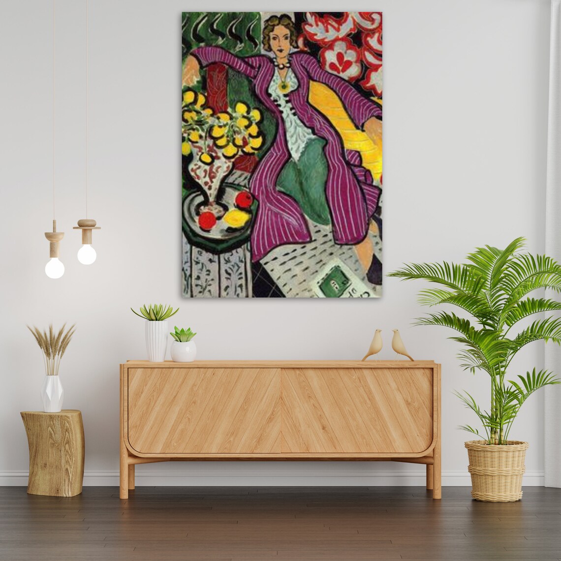 Henri Matisse Woman In Purple Coat Fauvist Portrait Fine Art Print - Image 3