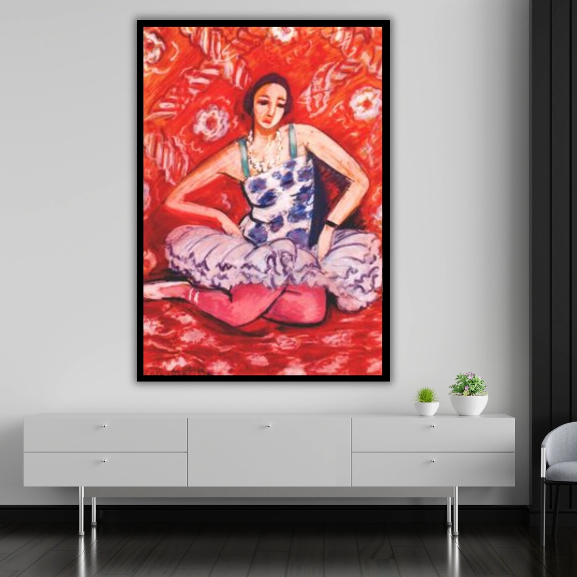 Henri Matisse Dancer Red Portrait Fauvist Woman Tutu Fine Art Print - Image 4