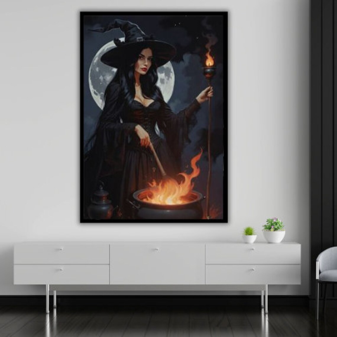 Spells Casting Witch Art Print, Magical Gift - Image 4