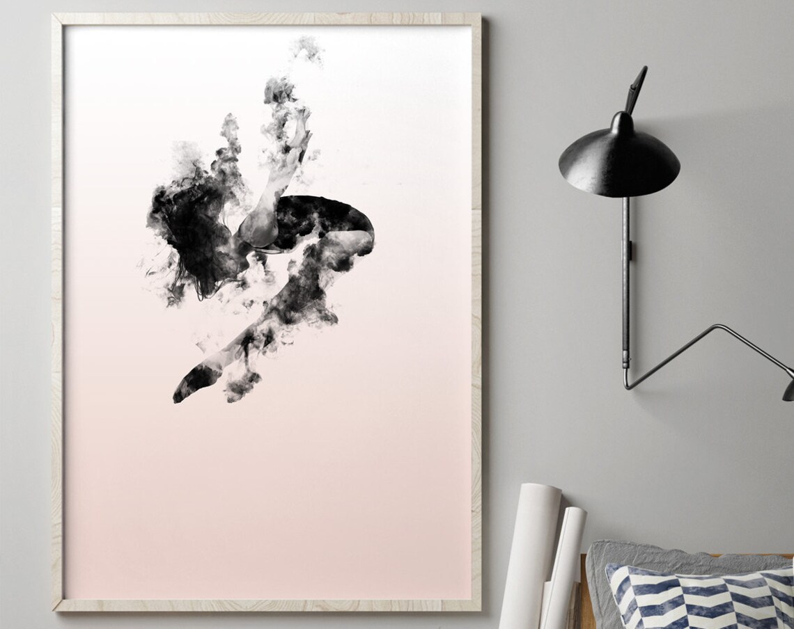Cloud Dancer Art Print, Fashion Pink Clouds