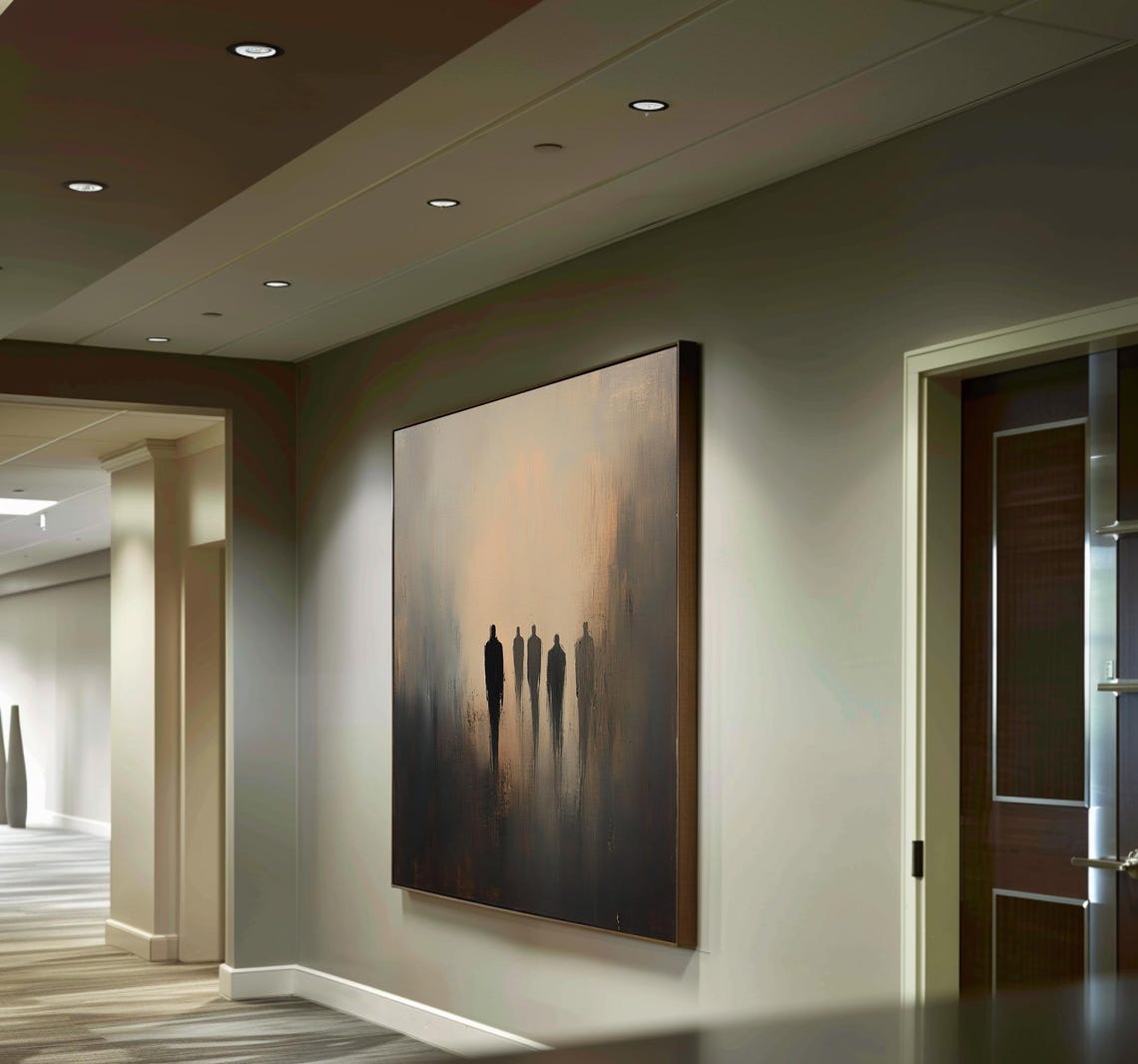 Beige Wabi Sabi Abstract Figures Silhouette Minimalist Painting Poster - Image 3