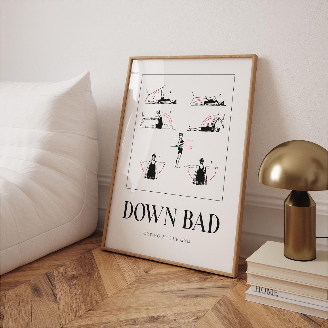 Down Bad Crying At The Gym Retro Lyrics Poster