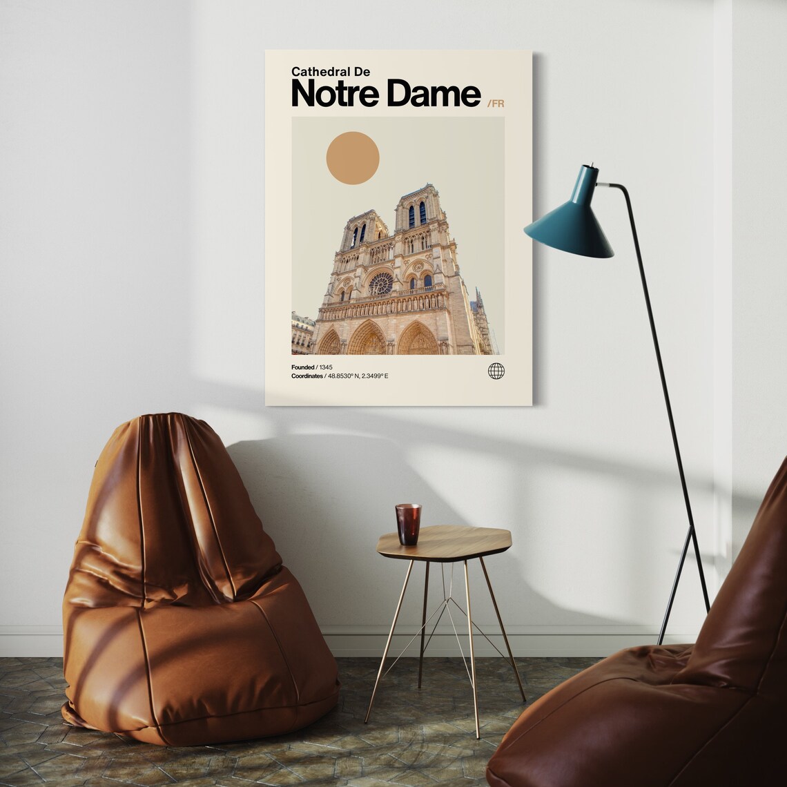Cathedral De Notre Dame Paris Photo Minimalist Travel Poster - Image 3