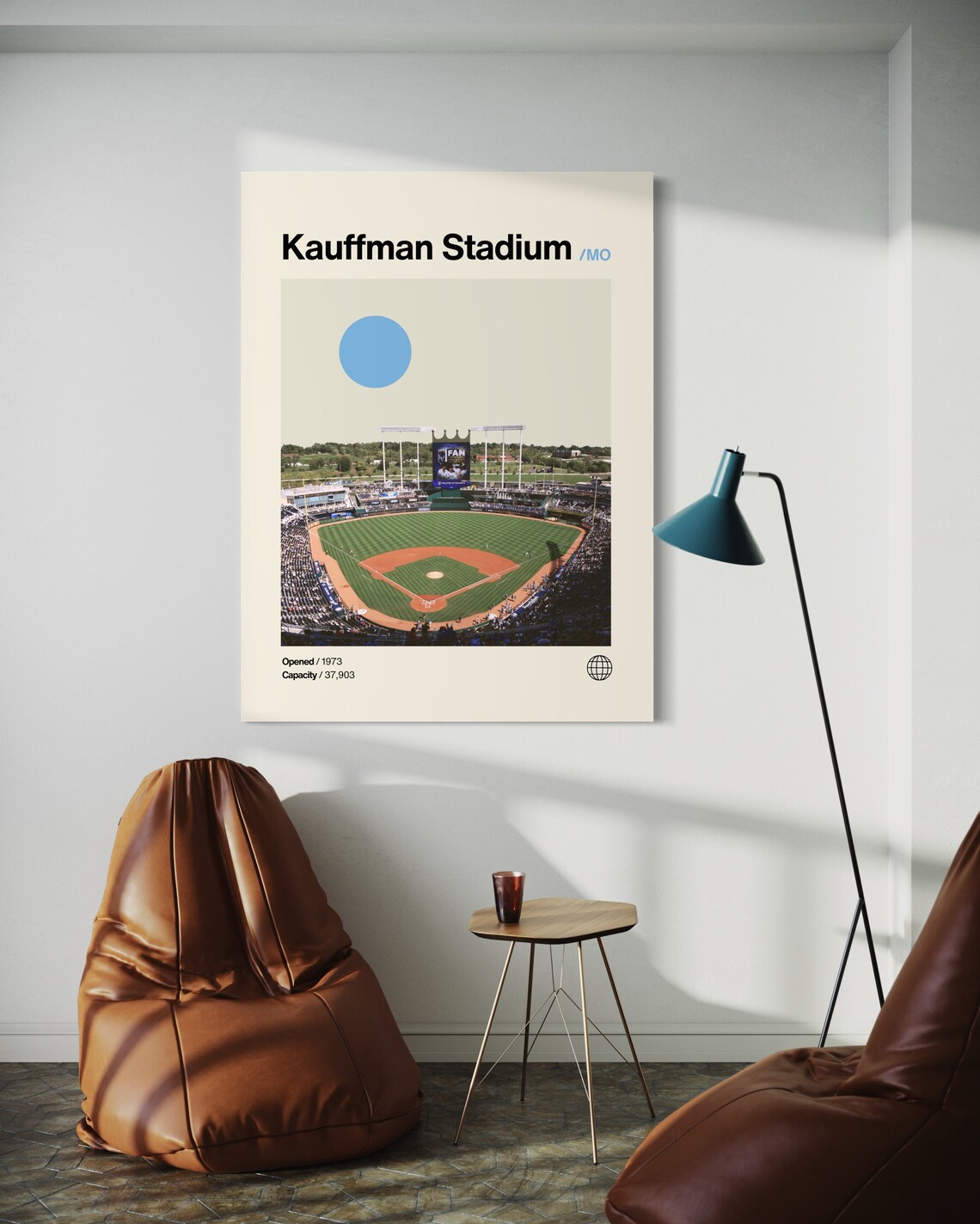 Kauffman Stadium Royals Minimalist Art Print - Image 2