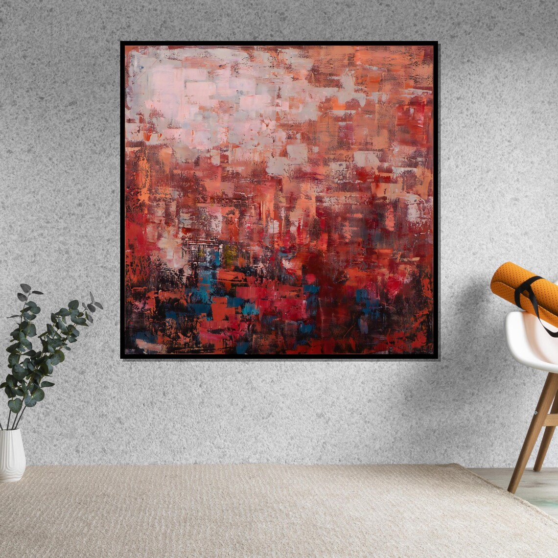 Abstract Blush Textured Wall Art, Modern Art Print - Image 5