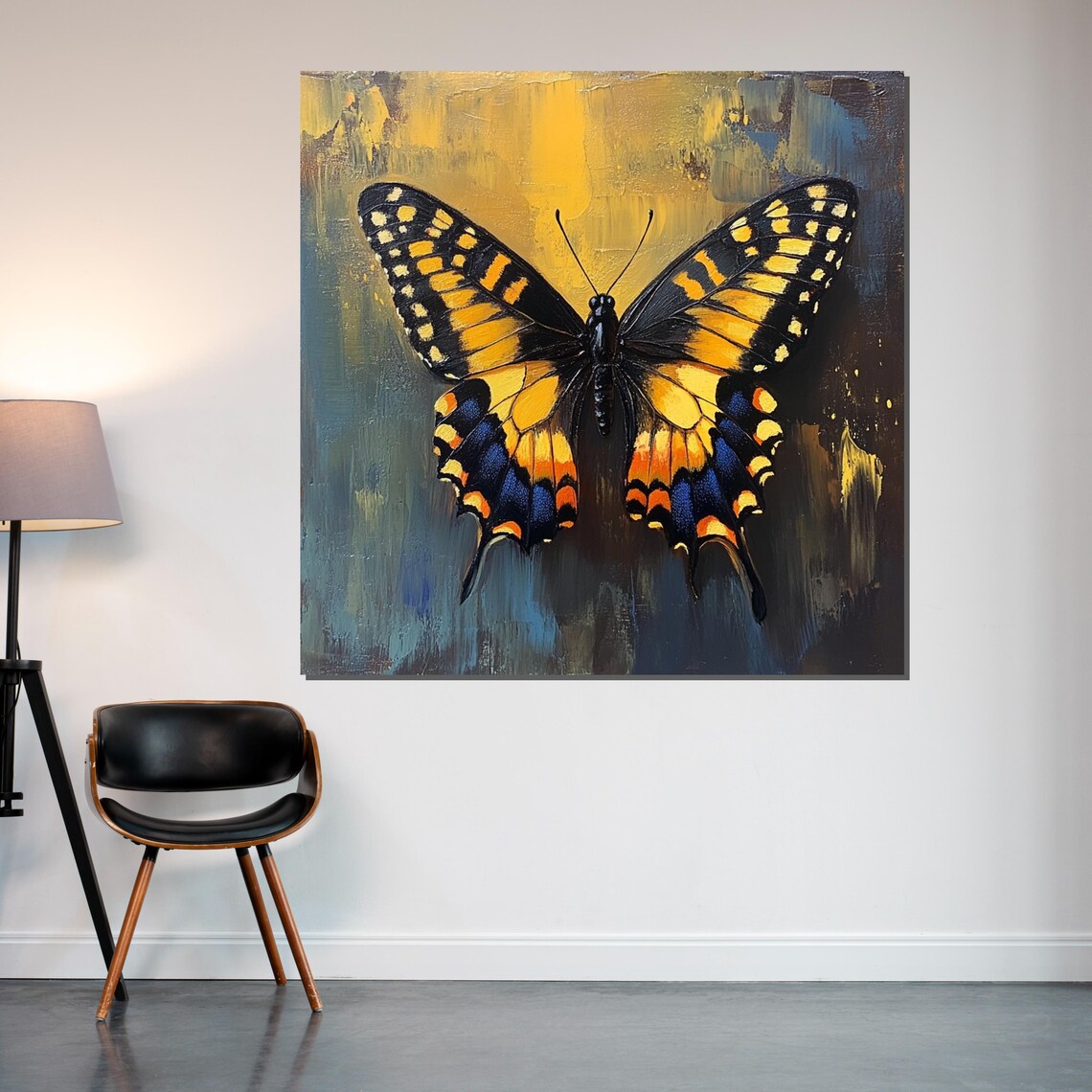 Yellow And Black Butterfly Art Print, Nature Art - Image 2
