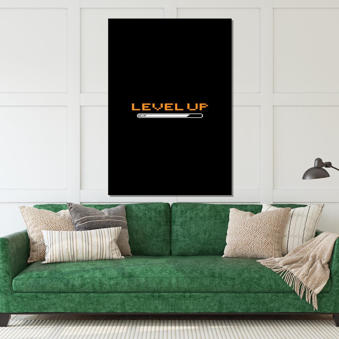 Level Up Pixel Art EXP Progress Bar Gamer Motivational Poster - Image 4