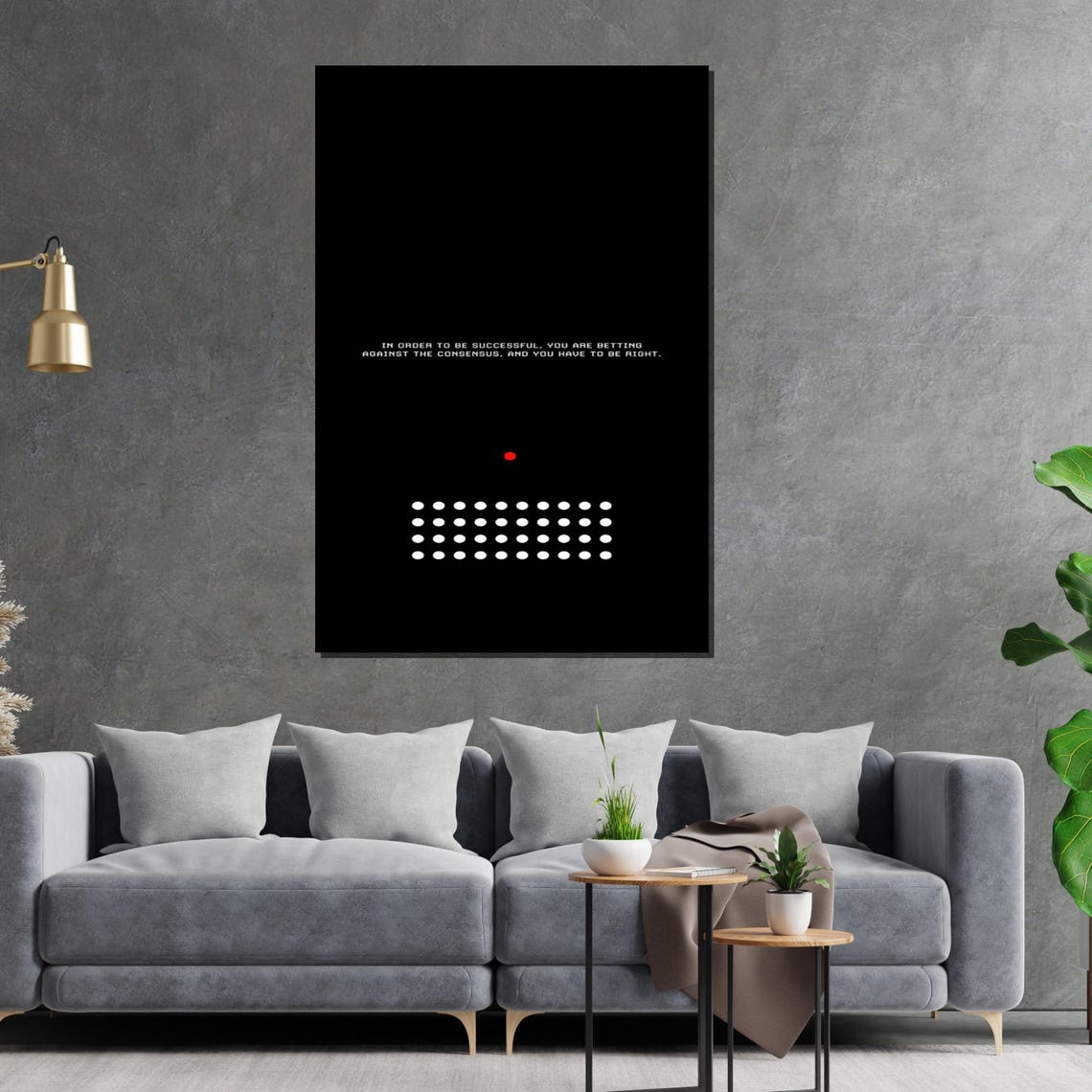 Bet Against The Consensus One Red Dot Minimalist Quote Poster - Image 2
