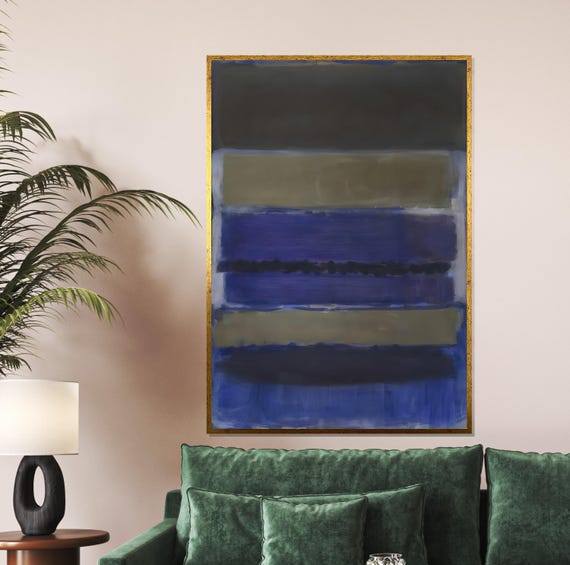Abstract Blue Rothko Modern Art Print Abstract Wall Art Large Painting Wall Art Design Ready To Hang Decor