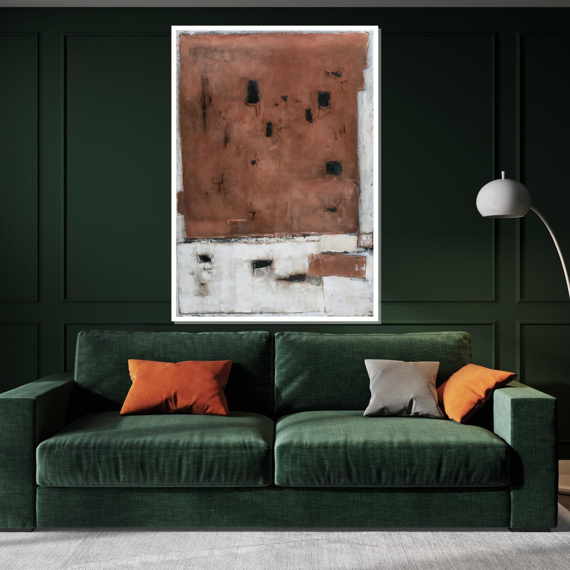 Warm Earth Tone Terracotta Textured Minimalist Art Wall Poster - Image 3