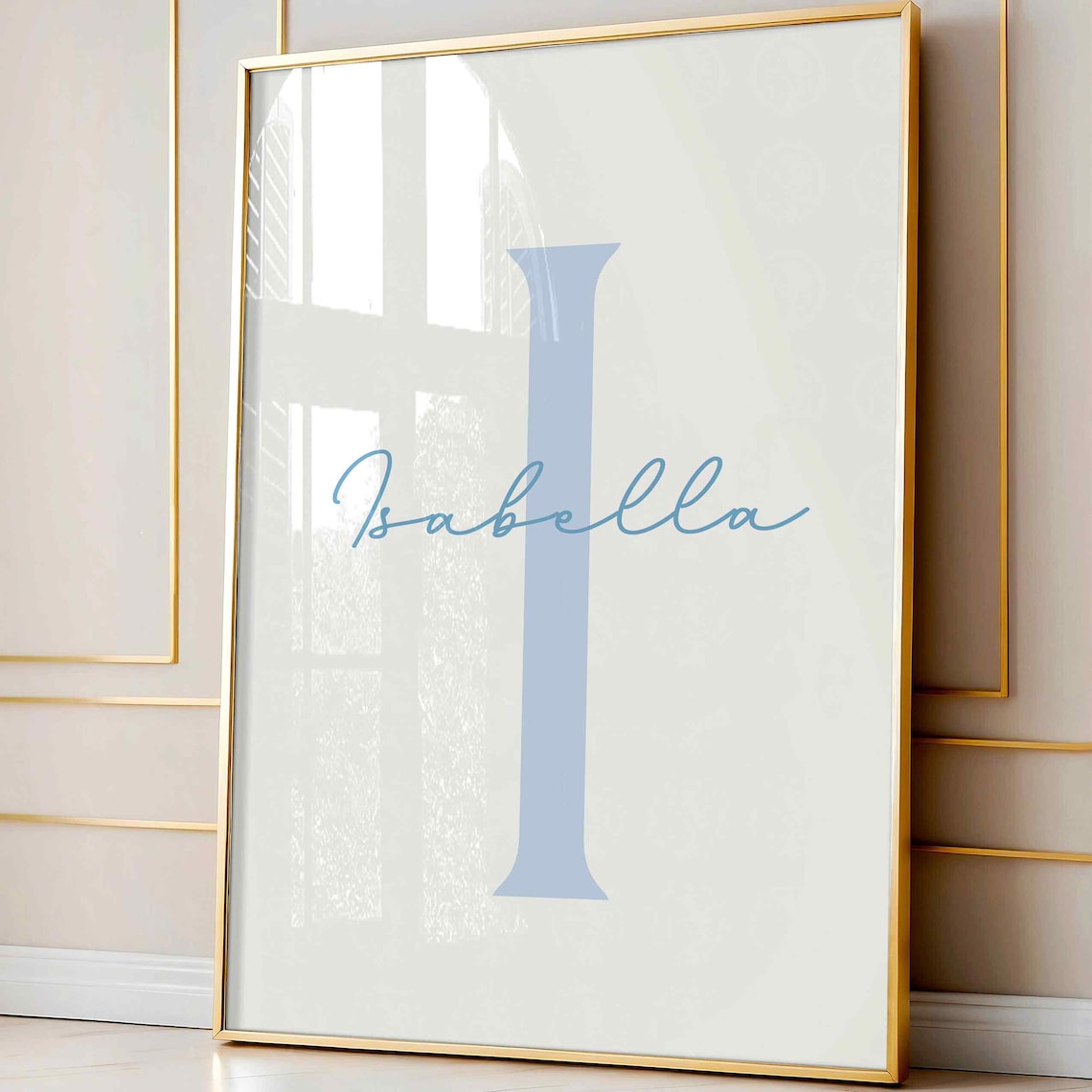 Personalized Monogram Name Wall Art, Trendy Print