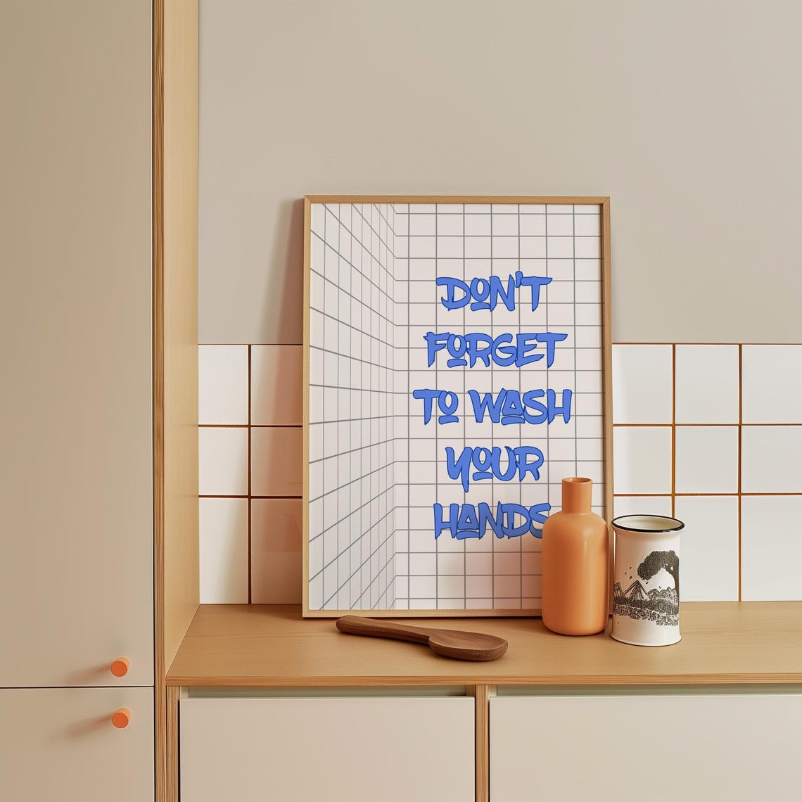 Dont Forget To Wash Your Hands Print Aesthetic Kitchen Wall Art Kitchen Poster Cute Minimalist Poster Bathroom Decor Daily Remember - Image 4