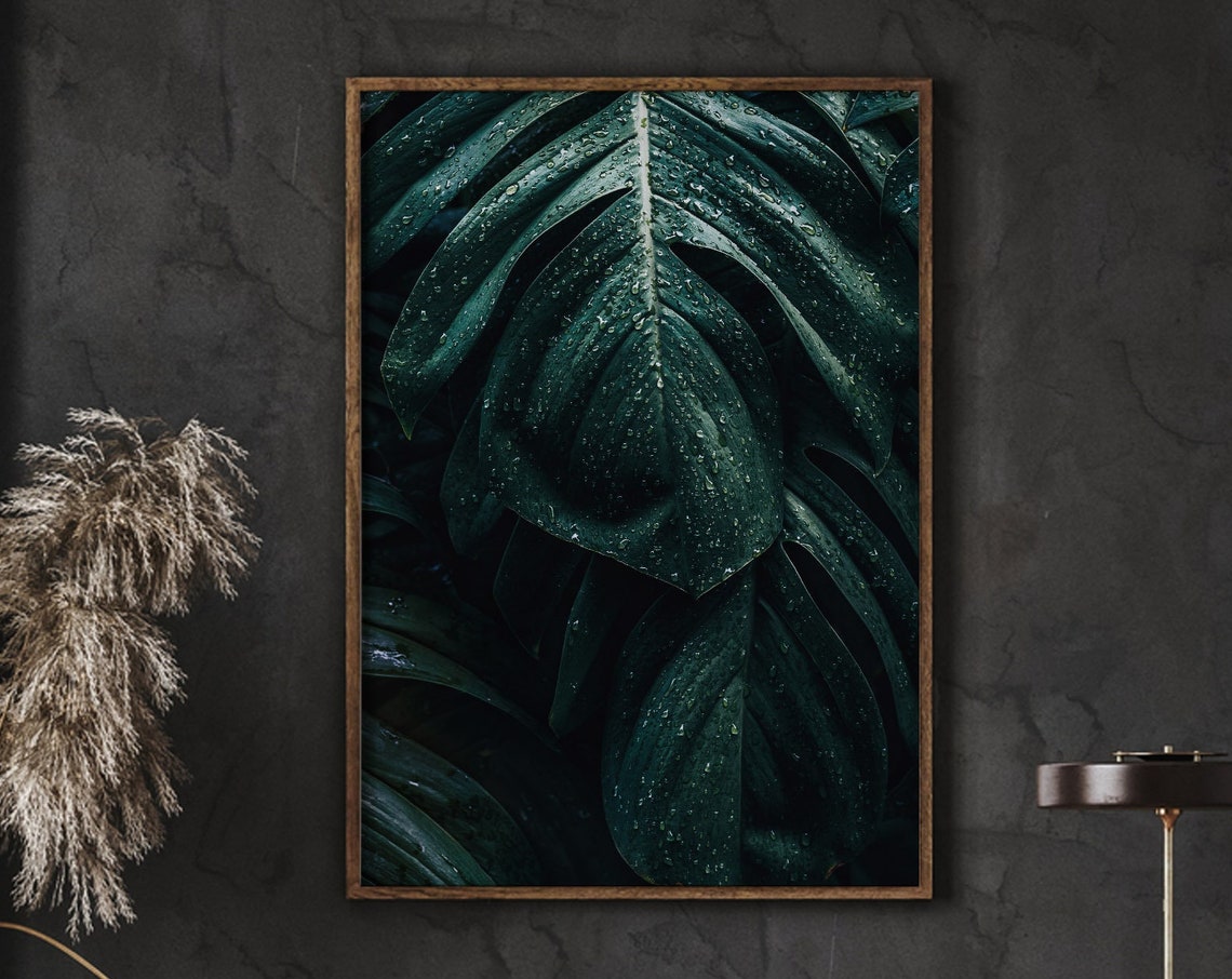 Palm Leaf Prints Botanical Art Tropical Plant Print Green Modern Wall Decor Neutral