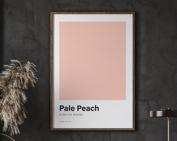 Pale Peach Color Palette Swatch Soft Blush Pink Minimalist Art Poster