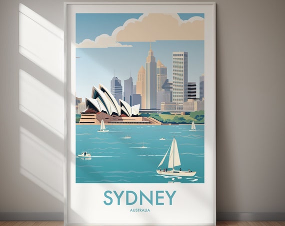 Sydney Travel Art Poster Print