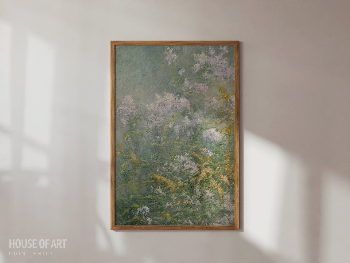 Vintage Meadow Flowers Print Flower Garden Oil Painting Wildflower Wall Art Floral Field Botanical Wall Art Farmhouse Wall Art