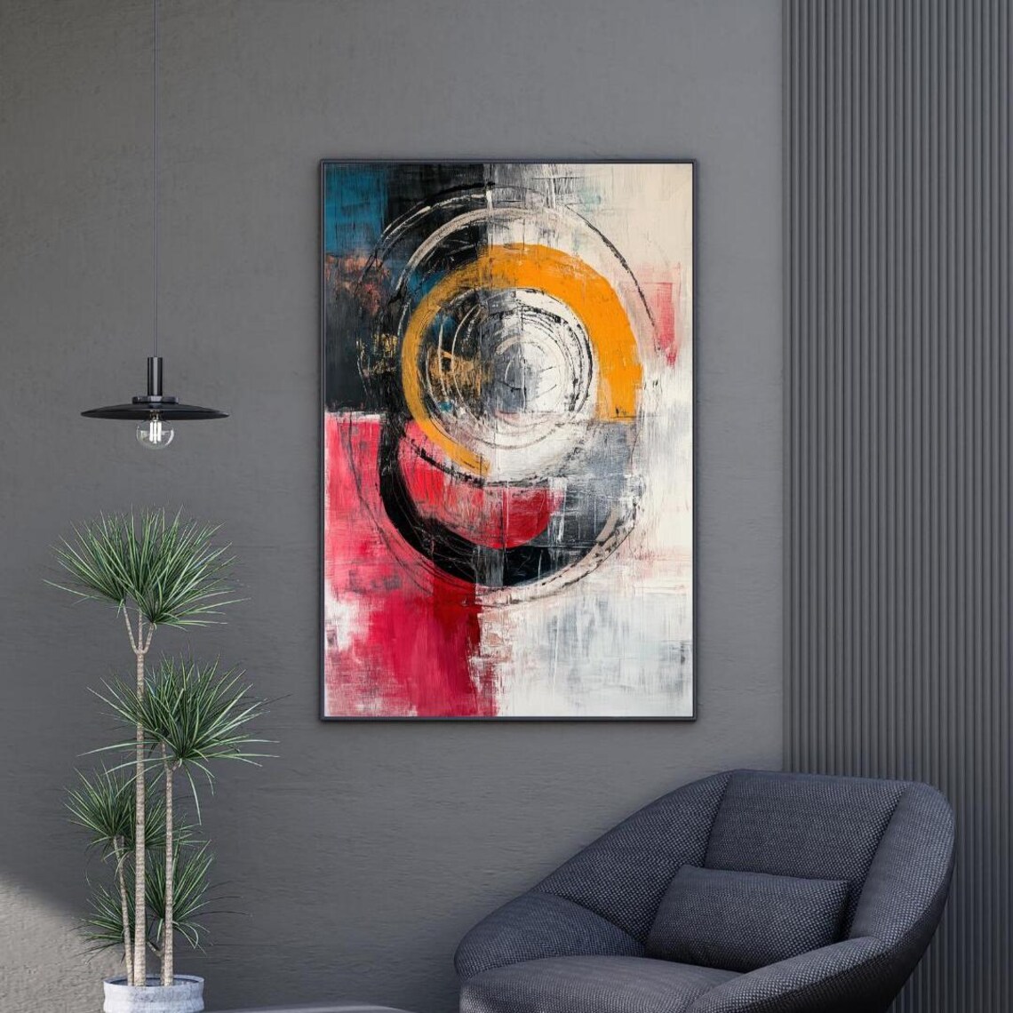 Modern Abstract Circles, Bold Geometric Art Print - Image 5