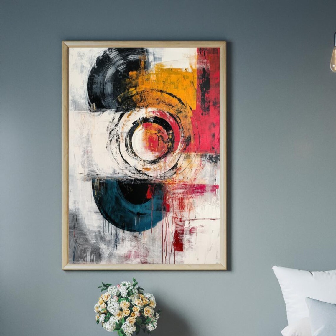 Bold Abstract Circles, Modern Urban Expressionist - Image 5