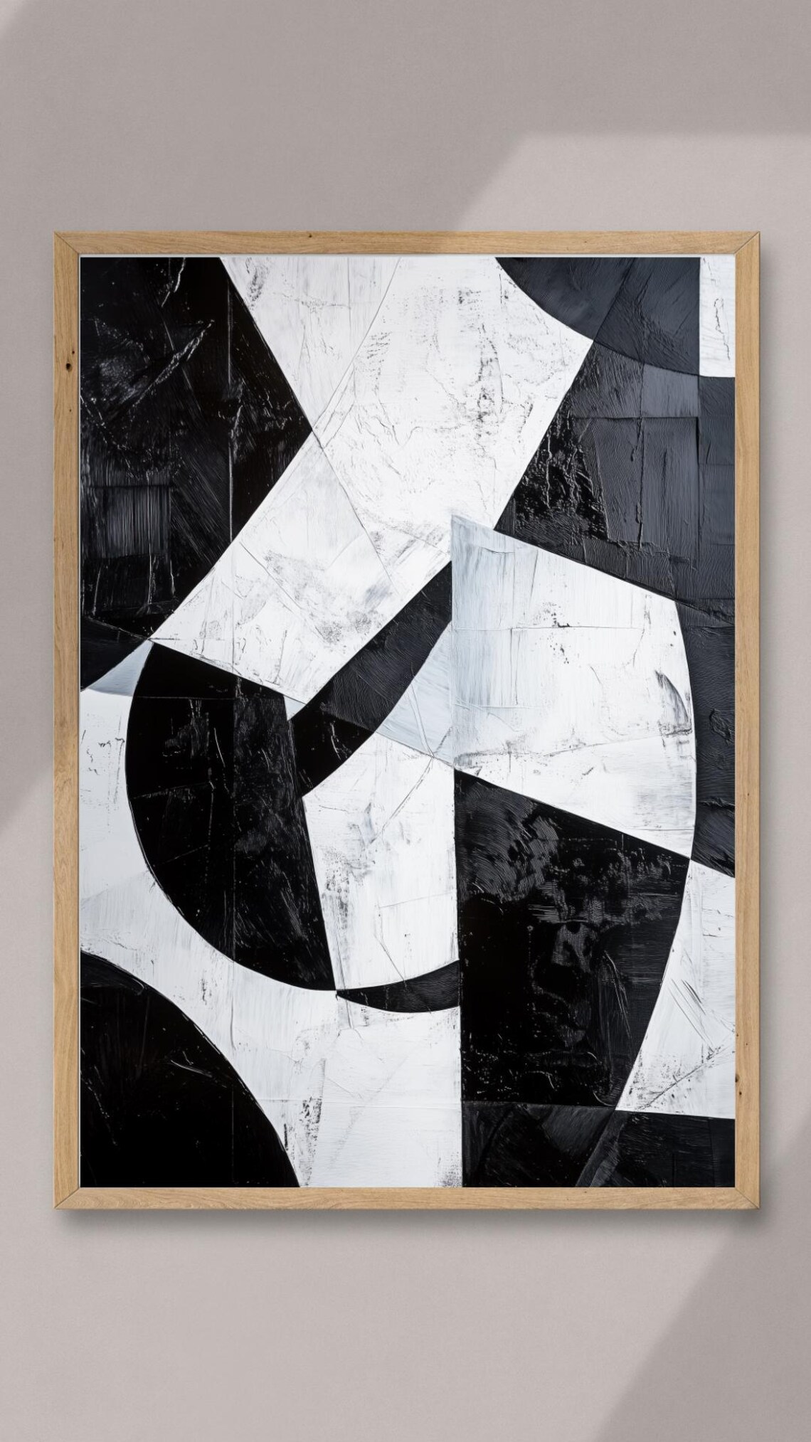 Monochrome Motion, Black And White Abstract Art Print - Image 4