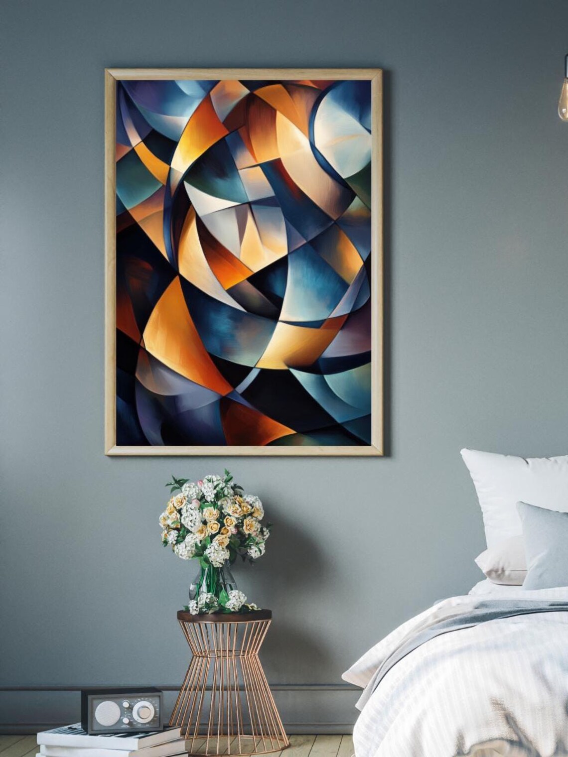 Curved Symphony Abstract Geometric Art Print - Image 2