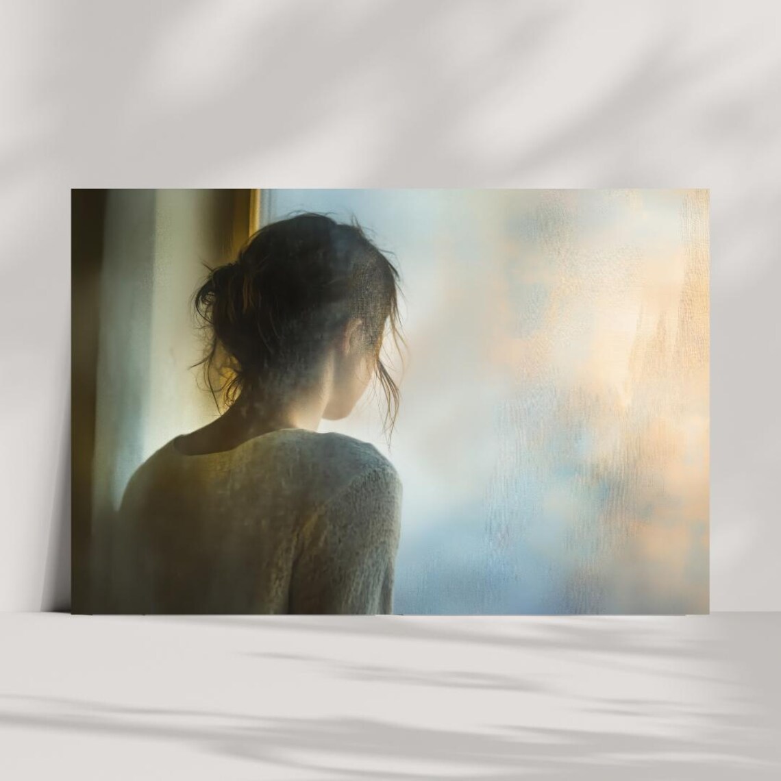 Soft Solitude Portrait, Reflective Woman At Window - Image 5
